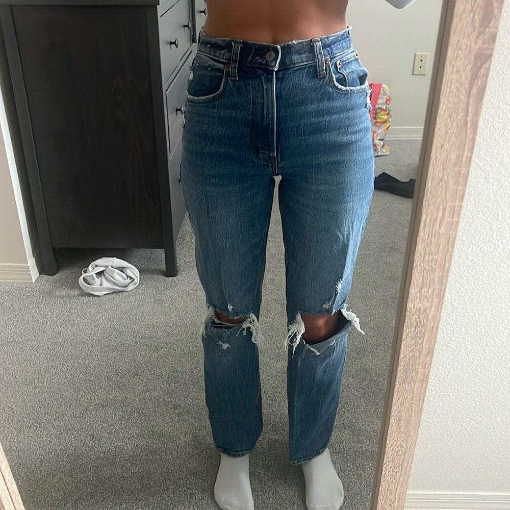 Abercrombie 90s straight ultra high rise jeans